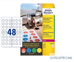 Avery Zweckform Etikett címke biztonsági plakettek nyomtatható L7805-10, 20 mm, Avery