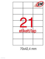 APLI Etikett A1276 42, 4 x 70 mm 100 ív LCA3136 Apli