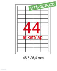 APLI Etikett LCA03054 48, 5 x 25, 4 mm eltávolítható 4400 db/csomag