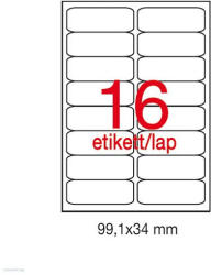APLI Etikett A2418 99, 1 x 34, 2 mm 100 ív kerekített sarkú