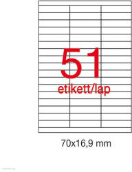 APLI Etikett A1294 70 x 16, 9 mm 100 ív Apli