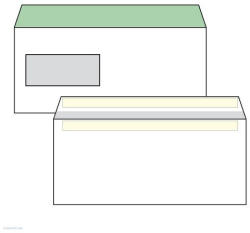 HARMANEC Boríték LA/4 öntapadós bal ablakos 35 x 90 mm bélésnyomott