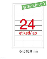 APLI Etikett LCA03056 64, 6 x 33, 8 mm eltávolítható 2400 db/csomag
