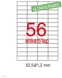 APLI Etikett LCA03055 52, 5 x 21, 2 mm eltávolítható 5600 db/csomag