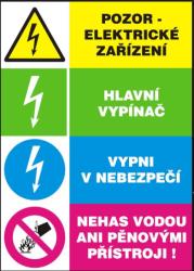  Pozor elektrické zařízení-Hlavní vypínač-Vypni v nebezpečí… 120224 (120224)