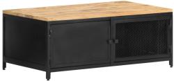 vidaXL Măsuță de cafea, 90 x 50 x 37, lemn masiv de mango nefinisat (323136) Masa de cafea