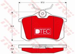 TRW set placute frana, frana disc TRW DTEC COTEC GDB823DTE (GDB823DTE)