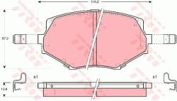TRW set placute frana, frana disc TRW GDB3103 (GDB3103)