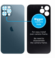 Apple iPhone 12 Pro - Hátsó Ház Üveg Nagyobb Kamera Nyílással (Blue), Blue