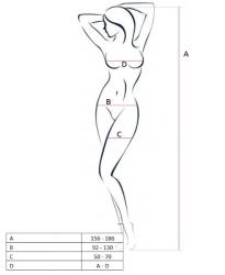 Passion Woman BS049 harisnyaoverall - fehér