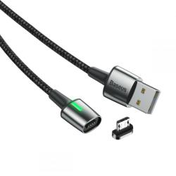 Baseus Cablu de date, incarcare, din zinc, magnetic, Baseus USB micro USB 2.4A 1m, Negru