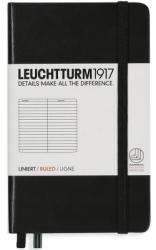 LEUCHTTURM1917 Caiet cu elastic A6, 94 file, dictando, Leuchtturm1917 negru LT334821