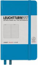 LEUCHTTURM1917 Caiet cu elastic A6, 94 file, dictando, Leuchtturm1917 albastru azur LT346689