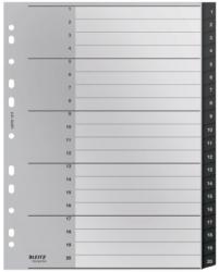 LEITZ Index Leitz Recycle, PP, partial reciclat, reciclabil, A4 MAXI, 1-20, negru E12110000