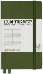 LEUCHTTURM1917 Caiet cu elastic A6, 94 file, dictando, Leuchtturm1917 verde army LT348097