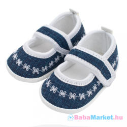 NEW BABY Baba kislányos cipő New Baby Jeans fehér 0-3 h - babamarket