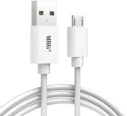 MRG Cablu de date MicroUSB MRG L-412, Fast Charge, 5A, Alb