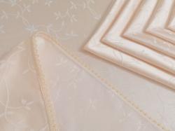 Cri Design Fata de masa damasc rotunda de lux diametru 210 cu dantela + 12 servetele fara dantela (FM12_D210-J) Fata de masa