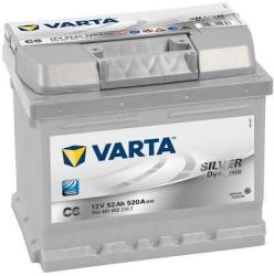 VARTA C6 Silver Dynamic 52Ah EN 520A right+ (552 401 052)