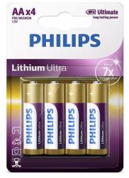 Philips Baterie lithium ultra LR6 AA blister 4 buc Philips (PH-FR6LB4A/10) - electrostate