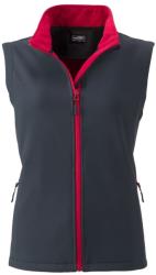 James & Nicholson (Daiber) Női softshell mellény JN1127 - Acélszürke / piros | M (1-JN1127-1745471)