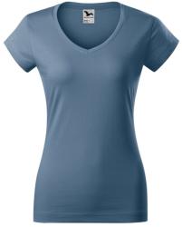 MALFINI Női póló Fit V-neck - Denim | M (1626014)