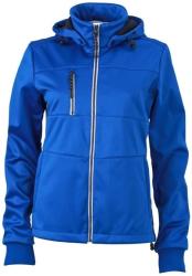 James & Nicholson Női sportos softshell kabát JN1077 - Kék / sötétkék / fehér | XXL (1-JN1077-1714169)