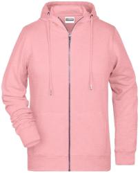 James & Nicholson (Daiber) Női cipzáros biopamut felső 8025 - Rózsaszín melírozott | XS (1-8025-1780837)