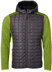 James & Nicholson (Daiber) Férfi hibrid kabát JN772 - Kiwi melírozott / antracit melírozott | M (1-JN772-1759159)