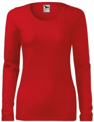 MALFINI Női hosszú újjő póló Slim - Piros | S (1390713)