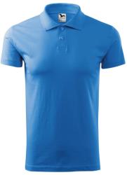 MALFINI Férfi puha galléros póló Single J. - Azúrkék | L (2021415)