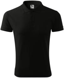 MALFINI Férfi galléros póló Pique Polo - Fekete | 4XL (2030119)