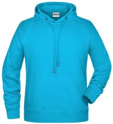 James & Nicholson (Daiber) Férfi kapucnis biopamut felső 8024 - Türkiz | 3XL (1-8024-1780714)