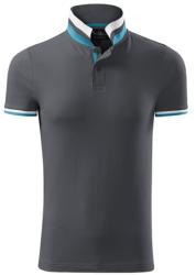 MALFINI Férfi galléros póló Collar Up - Világos antracit | 2XL (2568317)