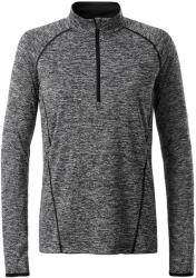 James & Nicholson (Daiber) Női funkcionális hosszú ujjú felső JN497 - Fekete melírozott / fekete | M (1-JN497-1752223)