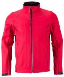 James & Nicholson (Daiber) Férfi softshell kabát 2v1 JN1122 - Piros / fekete | S (1-JN1122-1745191)