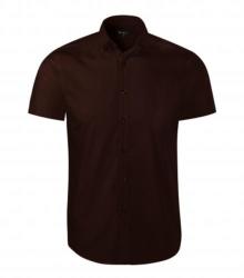 MALFINI Férfi rövid ujjú galléros ing Flash - Kávébarna | 2XL (2602717)
