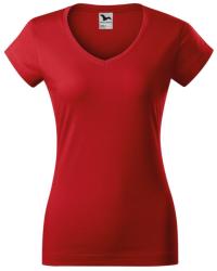 MALFINI Női póló Fit V-neck - Piros | 2XL (1620717)