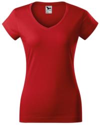 MALFINI Női póló Fit V-neck - Piros | XXL (1620717)
