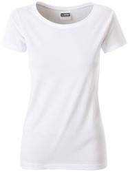 James & Nicholson (Daiber) Klasszikus női biopamut póló 8007 - Fehér | 2XL (1-8007-1772766)