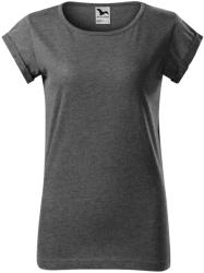 MALFINI Női póló Fusion - Fekete melírozott | S (164M113)