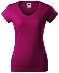 MALFINI Női póló Fit V-neck - Világos fuksziaszín | S (1624913)