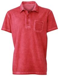 James & Nicholson (Daiber) Férfi galléros ing JN988 - Piros | S (1-JN988-1726026)