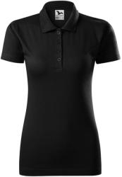 MALFINI Női puha galléros póló Single J. - Fekete | L (2230115)