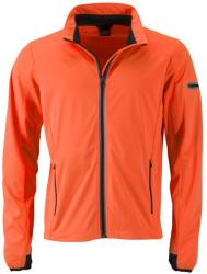 James & Nicholson Férfi sportos softshell kabát JN1126 - Élénk narancssárga / fekete | M (1-JN1126-1745844)
