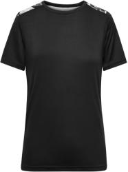 James & Nicholson Női funkcionális póló JN523 - Fekete / fekete színnel nyomtatva | XL (1-JN523-1793545)