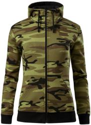 MALFINI Női pulóver Camo Zipper - Terepszínű zöld | 2XL (C203417)