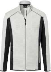 James & Nicholson (Daiber) Férfi fleece sztreccs pulóver JN784 - Off-white / sötétszürke | M (1-JN784-1771536)