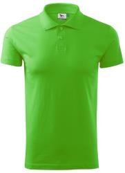 MALFINI Férfi puha galléros póló Single J. - Apple green | L (2029215)