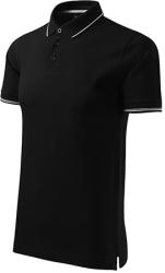 MALFINI Pique férfi galléros póló Perfection Plain - Fekete | 3XL (2510118)